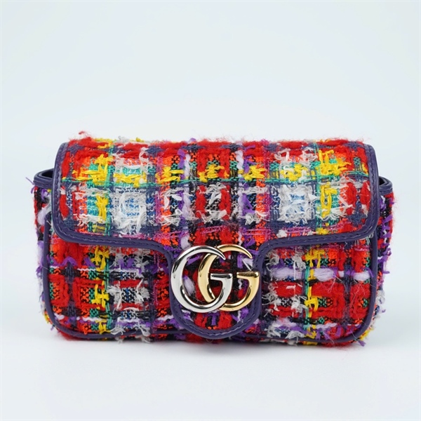 Túi GG Marmont mini đa sắc (476433-0416) sz16 (BQ) KG+