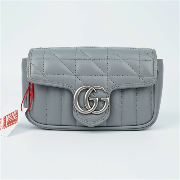 Túi GG Marmont mini xám (476433-525040) sz16 (BQ) KG+