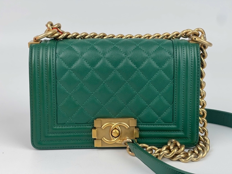 Túi Chanel Boy xanh (26013403) sz20 (BMC) KG+