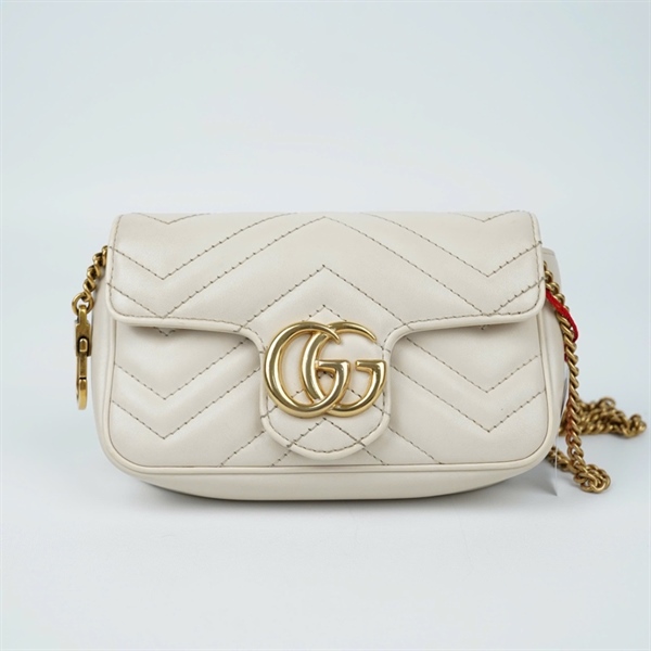 Túi GG Marmont trắng mini 476433-496334) sz16 (BQ) KG+