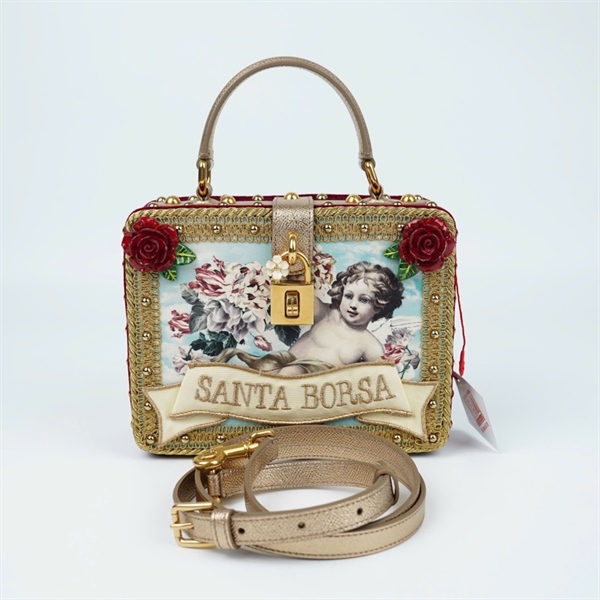 Túi D&G Trunk họa tiết đính hoa sz20 (BQ) KG+