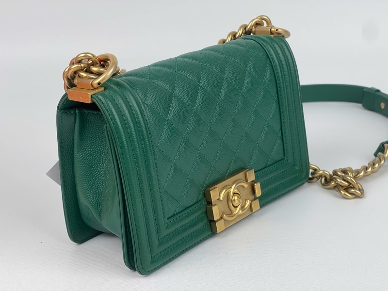 Túi Chanel Boy xanh (26013403) sz20 (BMC) KG+