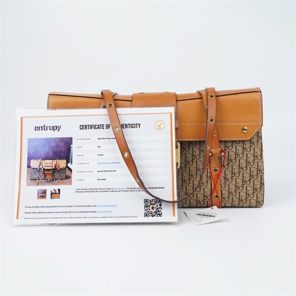 Túi Dior kẹp nách nâu (BO-B-0043) sz30 KG+