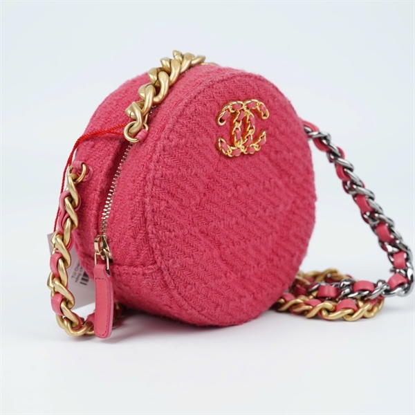 Túi Chanel tròn đeo chéo hồng (30637528) sz12 (BQ) KG+