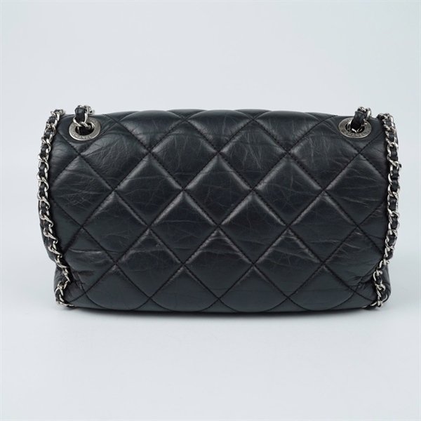 Túi Chanel đen viền xích (30010627) sz24 (BQ) KG+