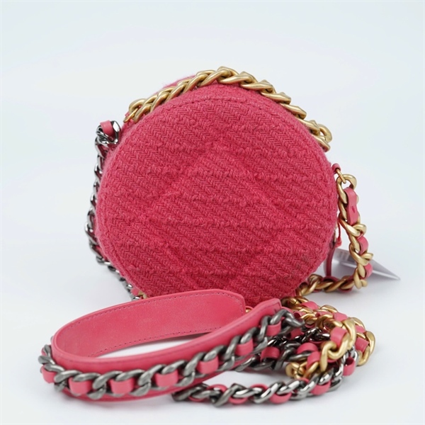 Túi Chanel tròn đeo chéo hồng (30637528) sz12 (BQ) KG+