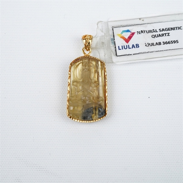 Mặt phật quan âm tóc vàng 366595 KG+