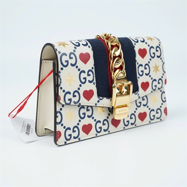 Túi GG Sylvie trắng (494646-0416) sz16 (BQ) KG+