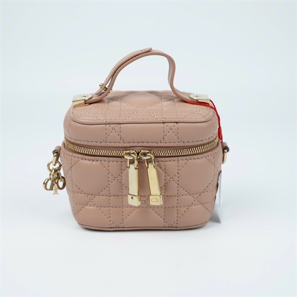 Túi Dior Vanity mini hồng đất (56-MA-1222) sz11 (BQ) KG+