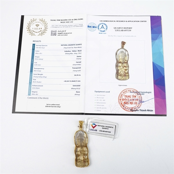 Mặt dây phật tổ tóc vàng 697539 KG+