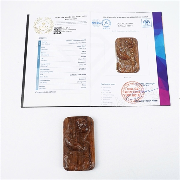 Mặt dây cá chép tóc nâu 958946 KG+