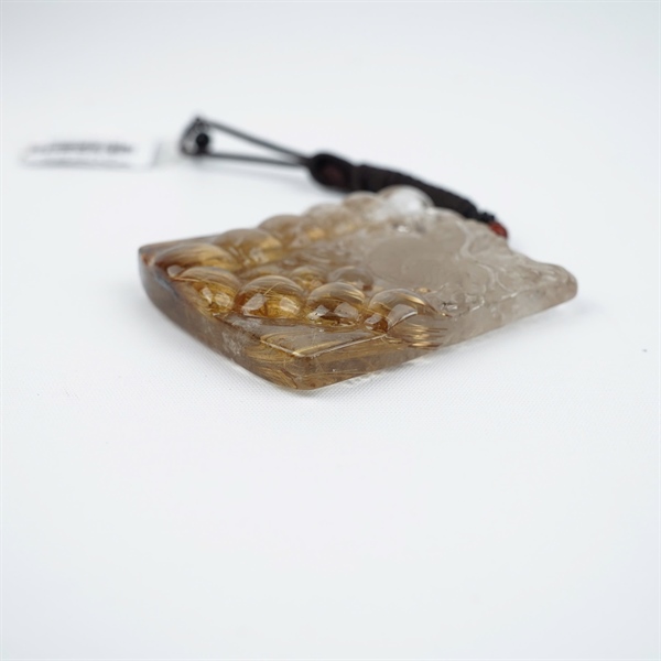 Mặt rồng thạch anh tóc nâu kèm đế 262858 KG+