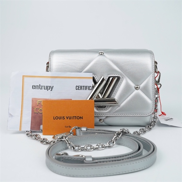 Túi LV Twist bạc 2 strap kèm gương sz18 (BQ) KG+