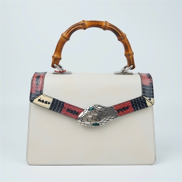 Túi GG Handle trắng đầu rắn (453751-001998) sz26 (BQ) KG+