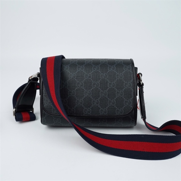 Túi GG đeo chéo đen (791741-0416) sz18 (BQ) KG+