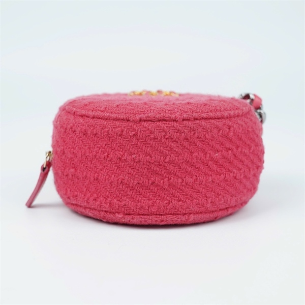 Túi Chanel tròn đeo chéo hồng (30637528) sz12 (BQ) KG+
