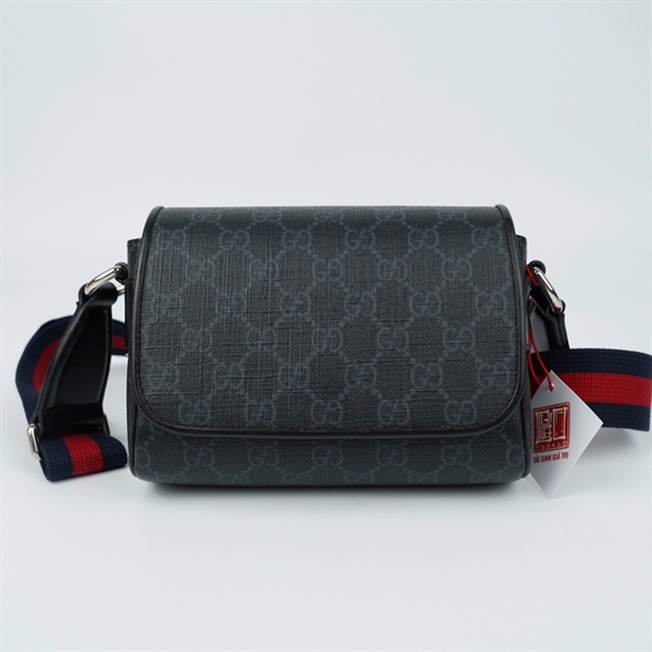 Túi GG đeo chéo đen (791741-0416) sz18 (BQ) KG+