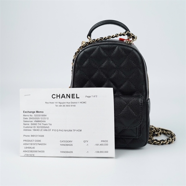 Balo Chanel đen (PUKK4770) sz13x7x18