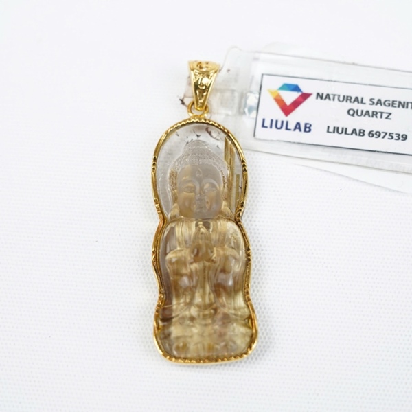 Mặt dây phật tổ tóc vàng 697539 KG+