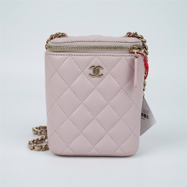 Túi Chanel Vanity hồng nude (31220596) sz10 (BQ) KG+