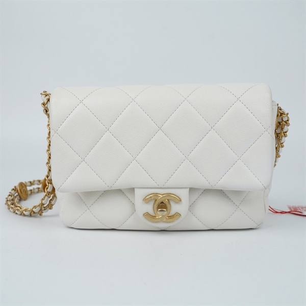 Túi Chanel Mini 8 trắng (GKPH7T55) sz19 (BQ) KG+