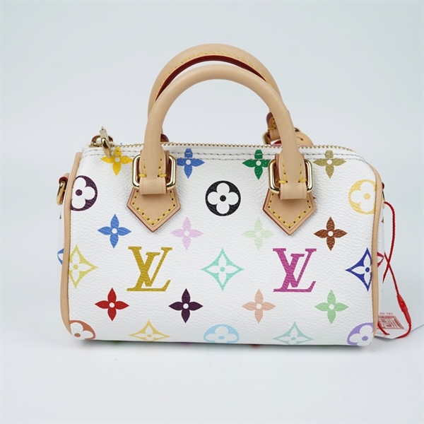 Túi LV Speedy trắng họa tiết Multicolor sz17 (BQ) KG+