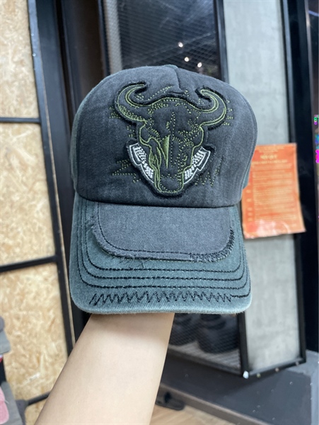 Nón kết - Denim Vitage - Đầu trâu Đen