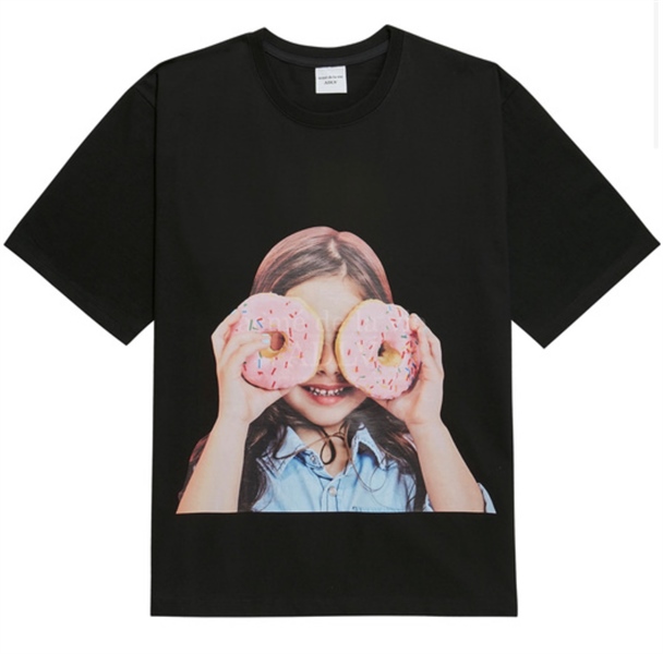 ÁO THUN ADLV BABY FACE BÉ GÁI DONUT ĐEN 3