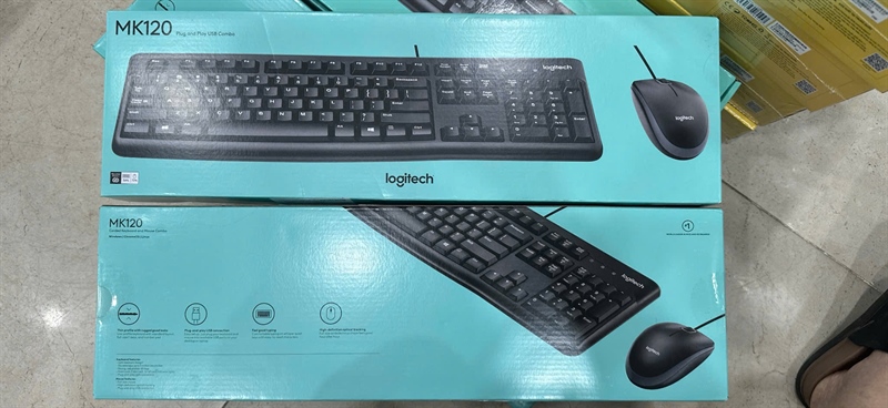 Bộ phím chuột có dây LOGITECH MK120