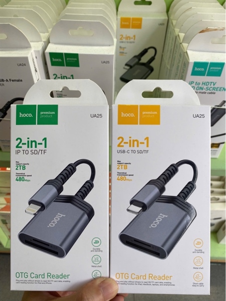 Đầu đọc thẻ HOCO UA25 chân iPhone