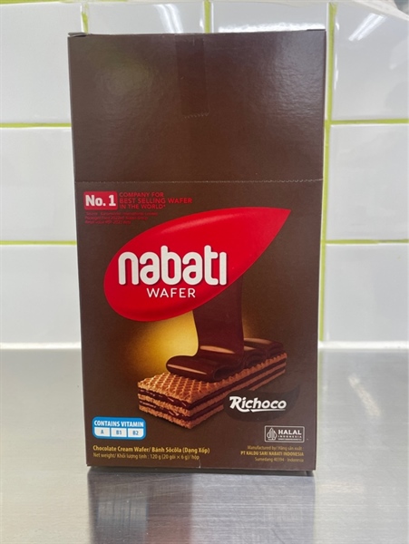 Bánh Sô Cô La (dạng xốp) - Richoco Nabati Chocolate Cream Wafer 6g