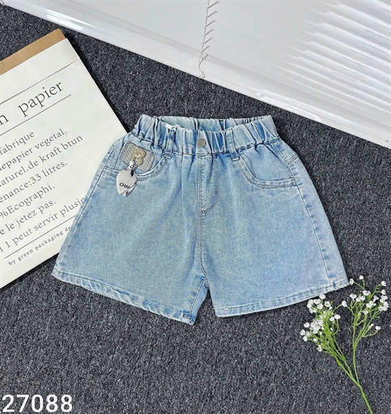 27088- Short jean bé gái