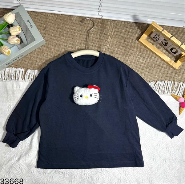 33668- Áo DT kitty xanh M+