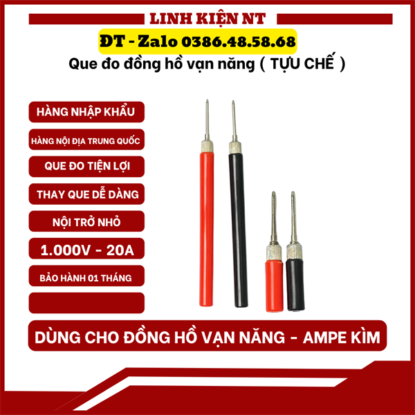 Bộ Que Đo Đồng Hồ Vạn Năng Tự Chế