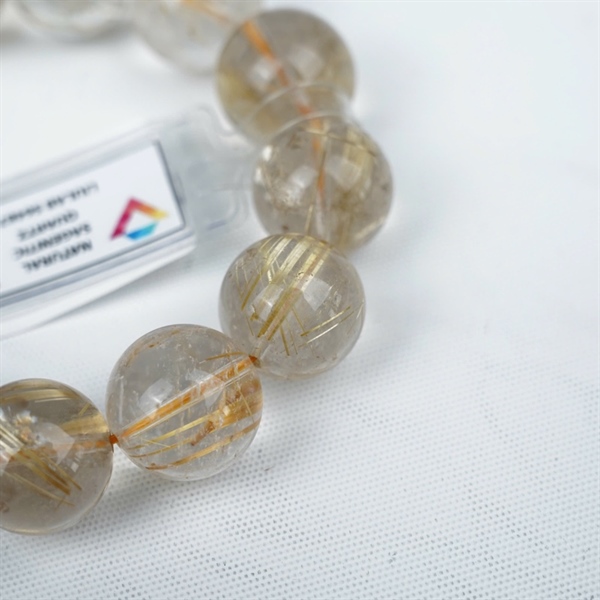 Vòng tay tóc vàng 13hạt 564874 kt 17.88-16.95ly KG+