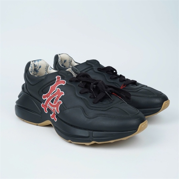 Giày GG đen chữ đỏ sz8.5 (UK) KG+