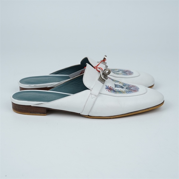 Giày Hermes trắng hình hổ sz38 (BQ) KG+