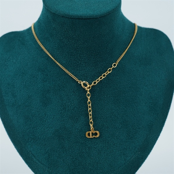 Dây chuyền Dior vàng mặt trái tim dây mảnh (BQ) KG+