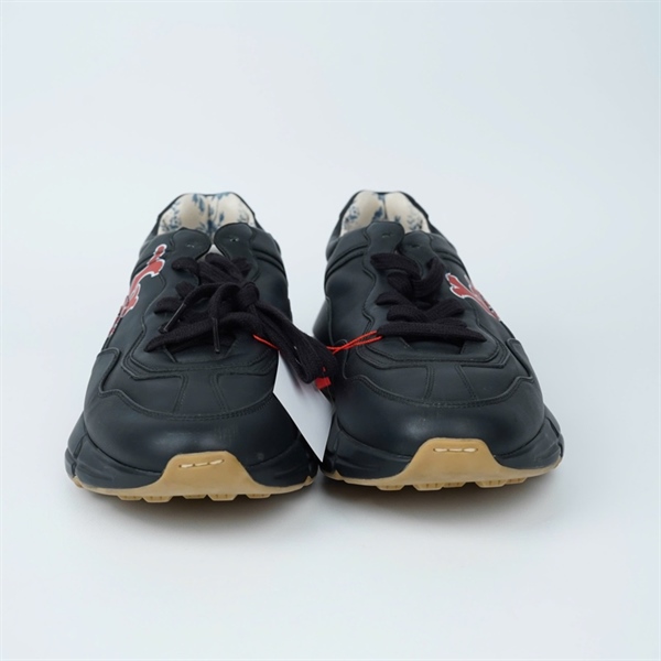 Giày GG đen chữ đỏ sz8.5 (UK) KG+