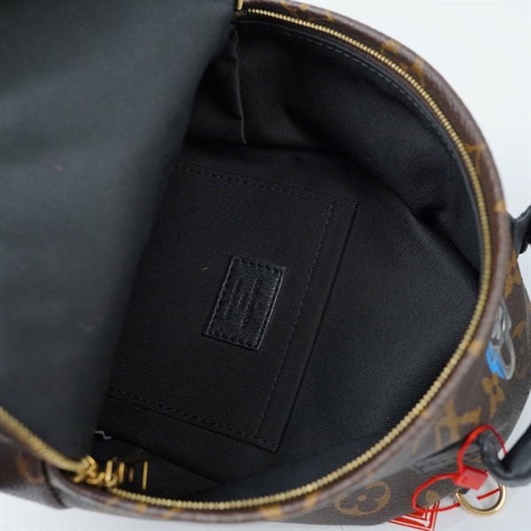 Balo LV Palm Pring hoa nâu 2 strap sz15x9x22 (BMC) KG+