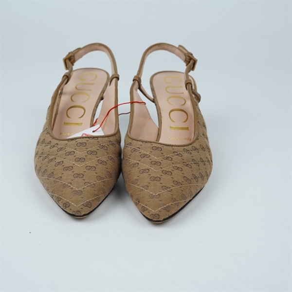 Giày GG nâu cao 7p sz37.5 (BQ) KG+