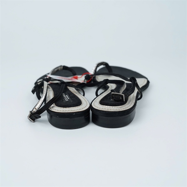 Giày D&G đen phối bạc sz36.5 (BQ) KG+