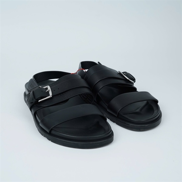 Giày Hermes đen sz44 (BQ) KG+