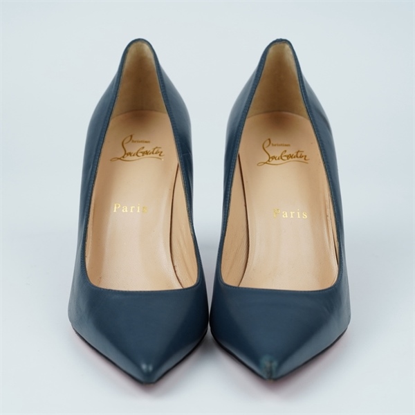 Giày Louboutin xanh đậm cao 8.5p sz37 (BQ) KG+