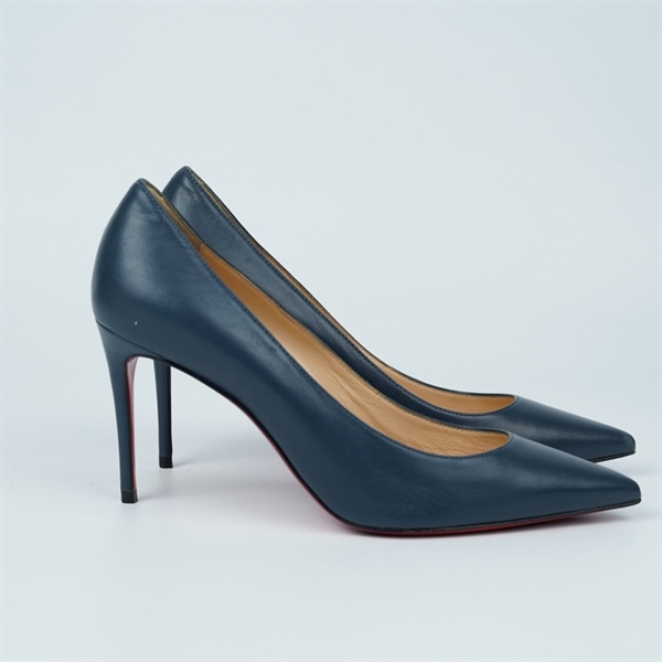 Giày Louboutin xanh đậm cao 8.5p sz37 (BQ) KG+