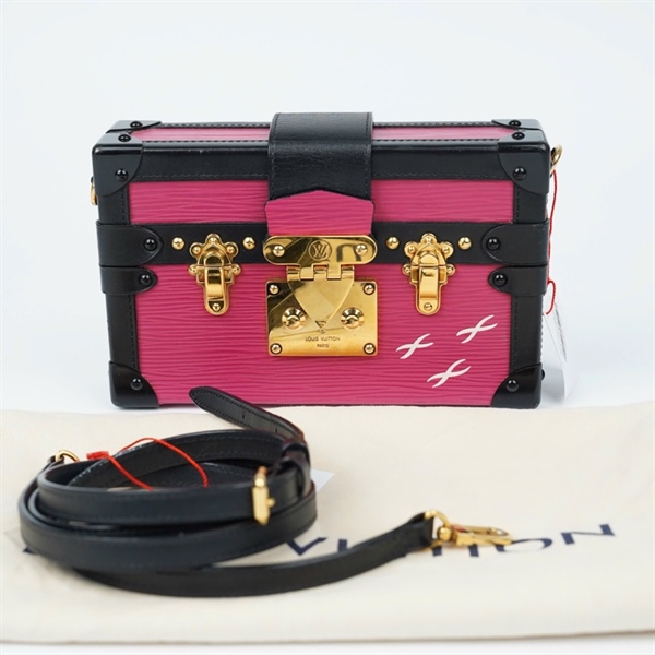 Túi LV trunk malle màu hồng tím PL1105 size 18cm KG+