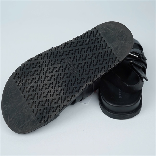 Giày Hermes đen sz44 (BQ) KG+