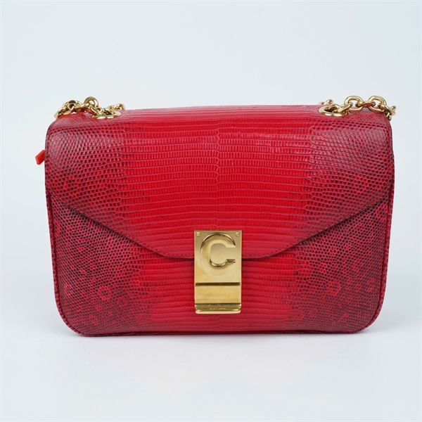 Túi Celine đỏ da thằn lằn sz21 (BMC) KG+