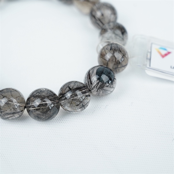 Vòng tay tóc đen 17hạt 666672 kt 12.95-12.48ly KG+