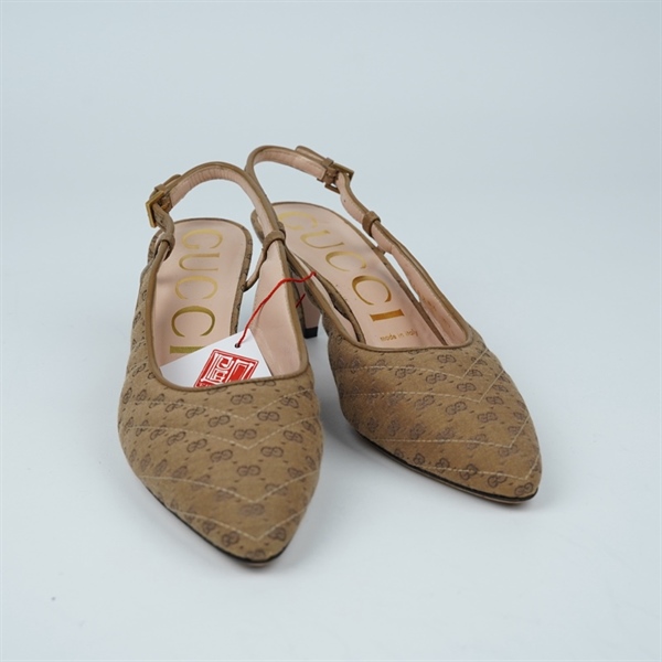 Giày GG nâu cao 7p sz37.5 (BQ) KG+